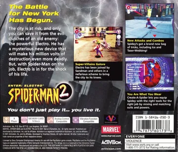 Spider-Man 2 - Enter - Electro (US) box cover back